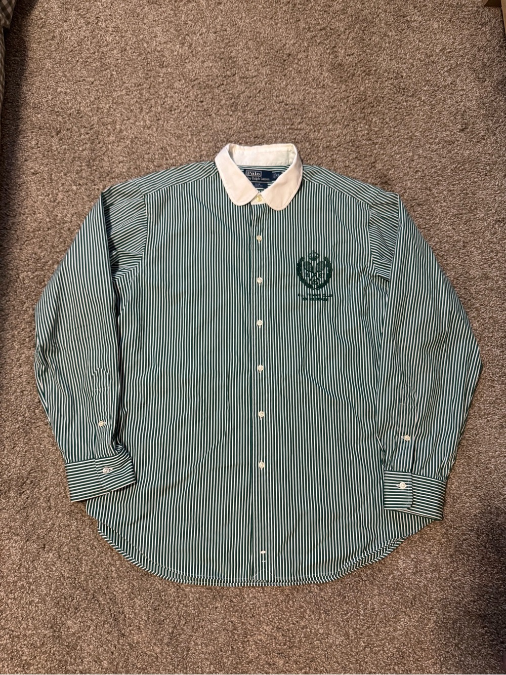 Ralph Lauren Tennis Club 381 Bleeker Long Sleeve Button Up Shirt CR1 XL